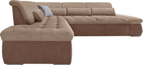 DOMO collection Ecksofa Aldo, mit Ottomane, wahlweise mit Bettfunktion