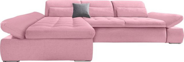 DOMO collection Ecksofa Aldo, mit Recamiere, wahlweise mit Bettfunktion