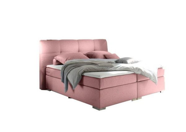 ED EXCITING DESIGN Boxspringliege (180 x 200 cm, Pensacola 1 flamingo 180 cm), Rosa