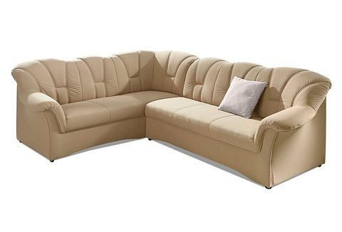 DOMO collection Ecksofa Papenburg B/T/H: 242/190/84 cm, wahlweise mit Bettfunktion, Langer Schenkel