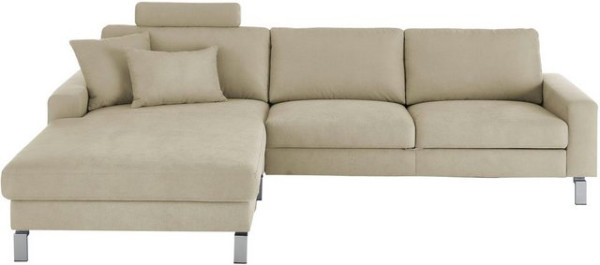 3C Candy Ecksofa Lecce, wahlweise PUR-Schaumstoff oder Tonnentaschenfederkern, Bett im 2,5-Sitzer un