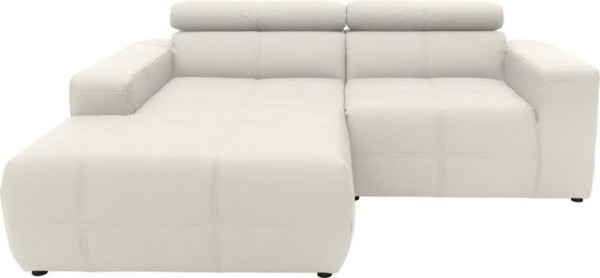 DOMO collection Ecksofa Brandon kleine Ausführung B/T/H: 214/100/80 cm, Mit Kopfteilverstellung, auc