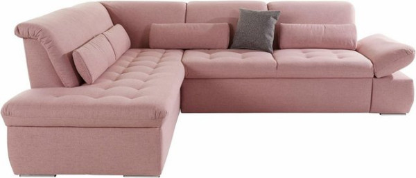 DOMO collection Ecksofa Aldo, mit Ottomane, wahlweise mit Bettfunktion