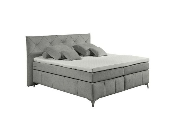 ED EXCITING DESIGN Boxspringliege (180 x 200 cm, Milton), Grau