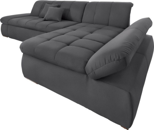 DOMO collection Ecksofa NMoric XXL, B/T/H: 300/172/80cm, Revamierenabschluss, wahlweise mit Bettfunk