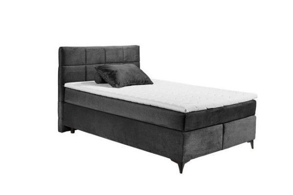 ED EXCITING DESIGN Boxspringliege (140 x 200 cm, Navarra), Schwarz