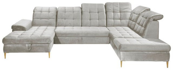 ED EXCITING DESIGN Ecksofa Valtura, frei stellbar, Bettkasten, Schlaffunktion, mit Kopfteilverstellu