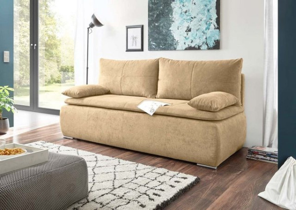 ED EXCITING DESIGN Schlafsofa, Jana Schlafsofa 208x95 cm Sofa Couch Schlafcouch Sand (Beige)