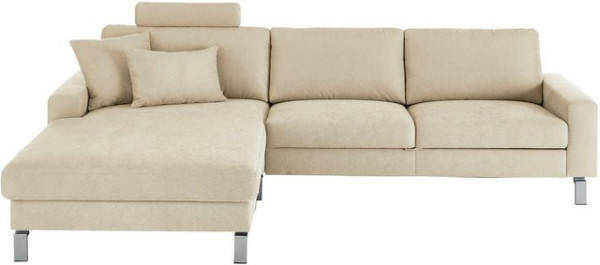 3C Candy Ecksofa Lecce, wahlweise PUR-Schaumstoff oder Tonnentaschenfederkern, Bett im 2,5-Sitzer un