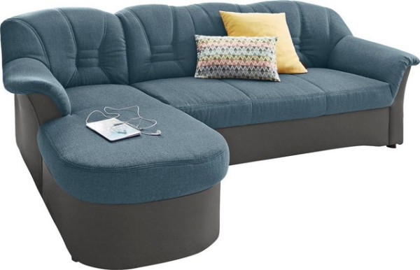 DOMO collection Ecksofa Elva, wahlweise mit Bettfunktion und Federkern