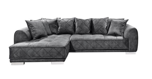 ED EXCITING DESIGN Ecksofa Sentina, Mit Rückenkissen, Frei im Raum stellbar, Links oder rechts monti