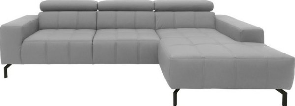 DOMO collection Ecksofa Cunelli, wahlweise inklusive 6-fach verstellbarer Kopfteilverstellung