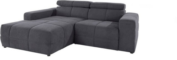 DOMO collection Ecksofa Brandon kleine Ausführung B/T/H: 214/100/80 cm, Mit Kopfteilverstellung, auc