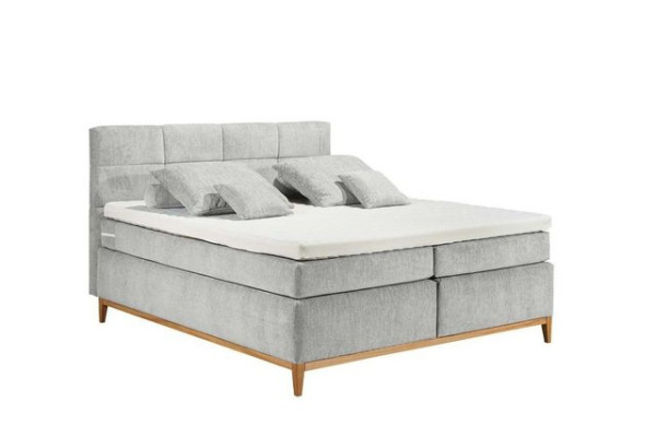 ED EXCITING DESIGN Boxspringliege (160 x 200 cm, Esberg), Silber