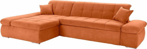 DOMO collection Ecksofa NMoric XXL, B/T/H: 300/172/80cm, Revamierenabschluss, wahlweise mit Bettfunk