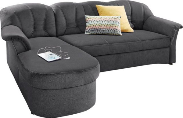 DOMO collection Ecksofa Elva, wahlweise mit Bettfunktion und Federkern