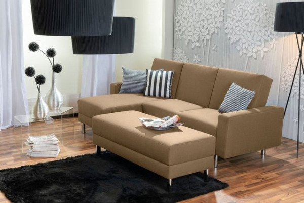 Max Winzer® Loungesofa Just Fashion Funktionssofa Flachgewebe sand, 1 Stück, Made in Germany