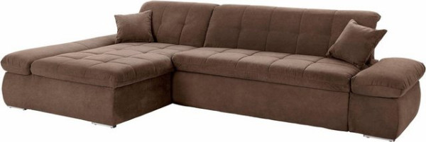 DOMO collection Ecksofa NMoric XXL, B/T/H: 300/172/80cm, Revamierenabschluss, wahlweise mit Bettfunk