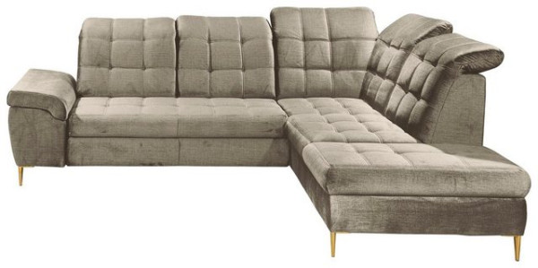 ED EXCITING DESIGN Ecksofa Valtura, frei stellbar, Bettkasten, Schlaffunktion, mit Kopfteilverstellu