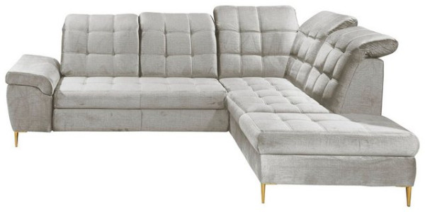 ED EXCITING DESIGN Ecksofa Valtura, frei stellbar, Bettkasten, Schlaffunktion, mit Kopfteilverstellu