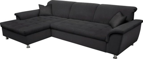 DOMO collection Ecksofa Franzi Steppung im Sitzbereich B7T/H: 278/162/80 cm, Schlafsofa, wahlweise m