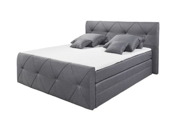 ED EXCITING DESIGN Boxspringliege (180 x 200 cm, Calgary 1 anthrazit 180 cm), Grau