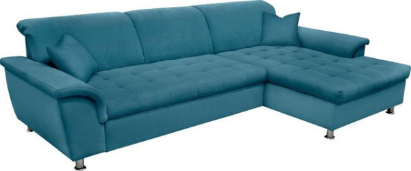 DOMO collection Ecksofa Franzi Steppung im Sitzbereich B7T/H: 278/162/80 cm, Schlafsofa, wahlweise m