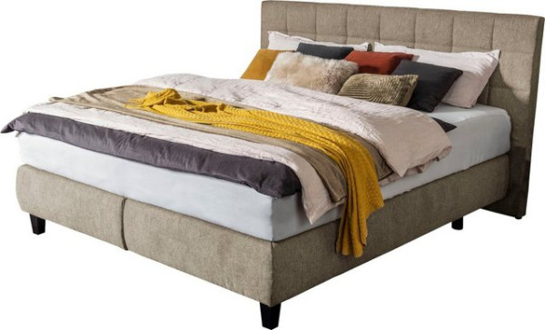 ADA trendline Boxspringbett Edera, Doppelbett wahlweise mit Topper, Liegefläche 180x200 cm, mit Step