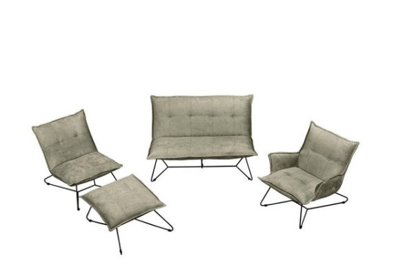 ED EXCITING DESIGN Polsterecke, Vico Polstergarnitur Sofagarnitur Couch Sofa 4-Teilig Schlamm