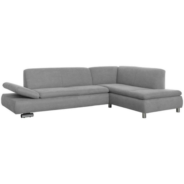 Max Winzer® Ecksofa Terrence Sofa 2,5-Sitzer links mit Ecksofa rechts Flachgewebe hellgrau, 1 Stück,