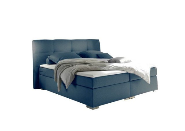 ED EXCITING DESIGN Boxspringliege (180 x 200 cm, Pensacola 1 dunkelblau 180 cm), Blau