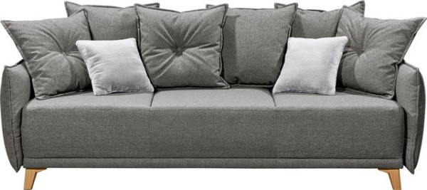 ED EXCITING DESIGN Schlafsofa Pamplona, mit Bettfunktion, Bettkasten, Rücken- und Zierkissen, frei i