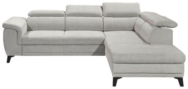 ED EXCITING DESIGN Ecksofa Albany, 2 Teile, frei stellbar, Bettfunktion und Bettkasten, inkl. Kopfte