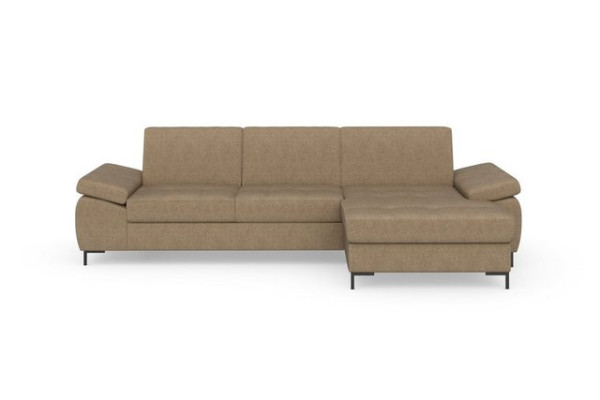 DOMO collection Ecksofa Capelo, mit Armteilverstellung, wahlweise mit Bettfunktion, Federkern