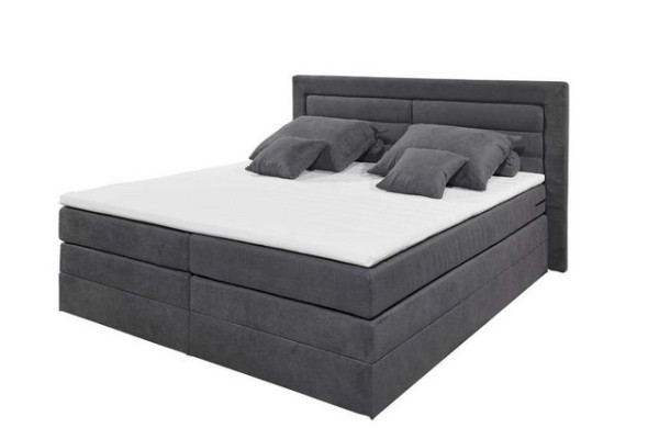 ED EXCITING DESIGN Boxspringliege (160 x 200 cm, Saba), Grau