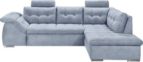 ED EXCITING DESIGN Ecksofa Oman, mit Bettfunktion, Bettkasten, Armteilverstellung, Kopfstützen