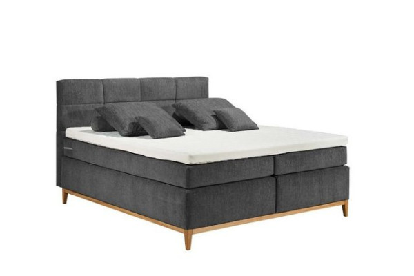 ED EXCITING DESIGN Boxspringliege (160 x 200 cm, Esberg), Grau