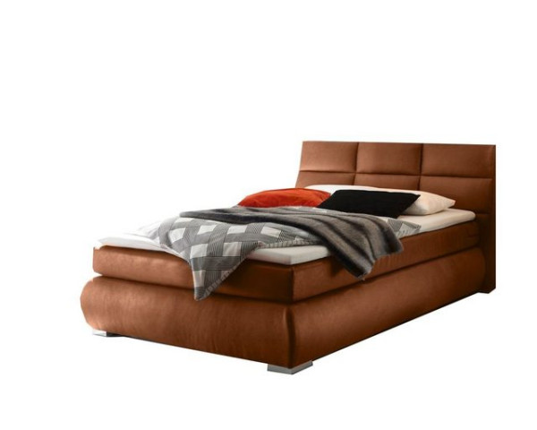 ED EXCITING DESIGN Boxspringliege (140 x 200 cm, Kosali 1 cognac 140 cm), Braun