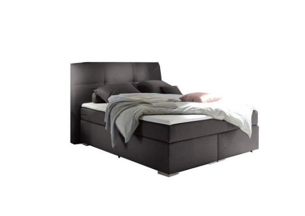 ED EXCITING DESIGN Boxspringliege (140 x 200 cm, Pensacola 1 dark chocolate 140 cm), Braun