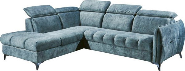 ED EXCITING DESIGN Ecksofa Togo, Bettfunktion, Bettkasten, frei im Raum stellbar, Kopfteilverstellun