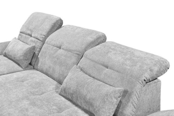 ED EXCITING DESIGN Ecksofa, MELFI Ecksofa Polstergarnitur Sofagarnitur 275 x 168 cm Silber