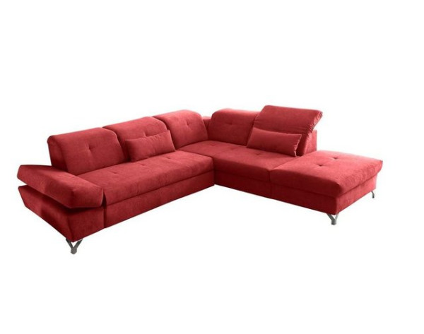 ED EXCITING DESIGN Ecksofa, MELFI Ecksofa Polstergarnitur Sofagarnitur 275 x 245 cm Berry