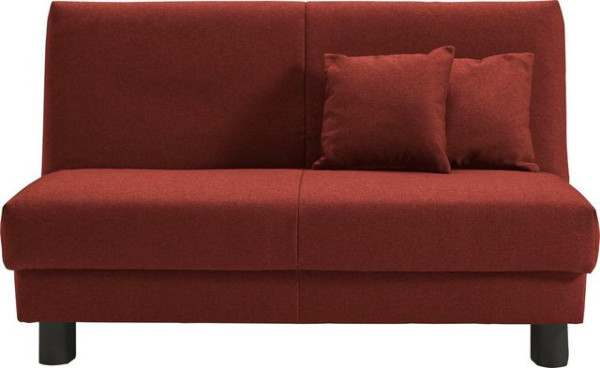 ell + ell Schlafsofa Enny, Liegefläche Breite 120 oder 140 cm, Liegehöhe 40 cm, Füße schwarz