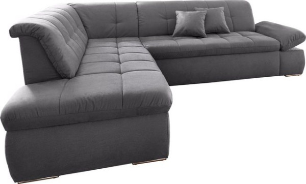 DOMO collection Ecksofa NMoric incl. Zierkissen B/T/H: 273/216/80 cm, Ottomanen-Abschluss, wahlweise