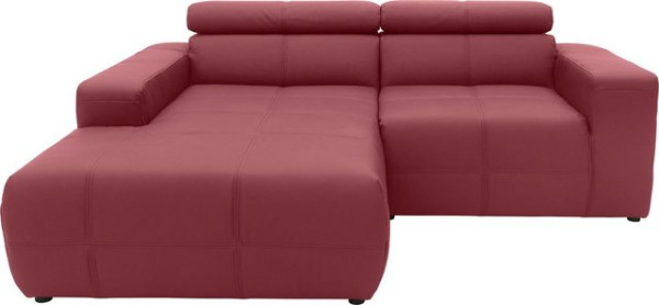 DOMO collection Ecksofa Brandon kleine Ausführung B/T/H: 214/100/80 cm, Mit Kopfteilverstellung, auc