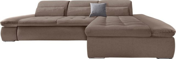 DOMO collection Ecksofa Aldo, mit Recamiere, wahlweise mit Bettfunktion