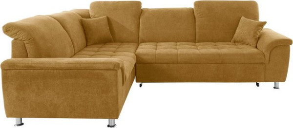 DOMO collection Ecksofa Franzi, wahlweise mit Kopfteilverstellung (dann Breite: 275 cm)