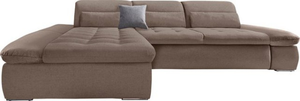 DOMO collection Ecksofa Aldo, mit Recamiere, wahlweise mit Bettfunktion