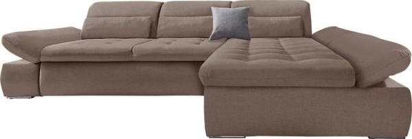 DOMO collection Ecksofa Aldo, mit Recamiere, wahlweise mit Bettfunktion