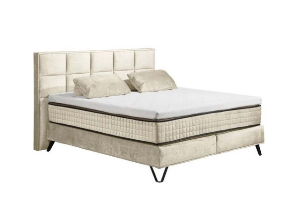 ED EXCITING DESIGN Boxspringliege (160 x 200 cm, Kingston), Beige